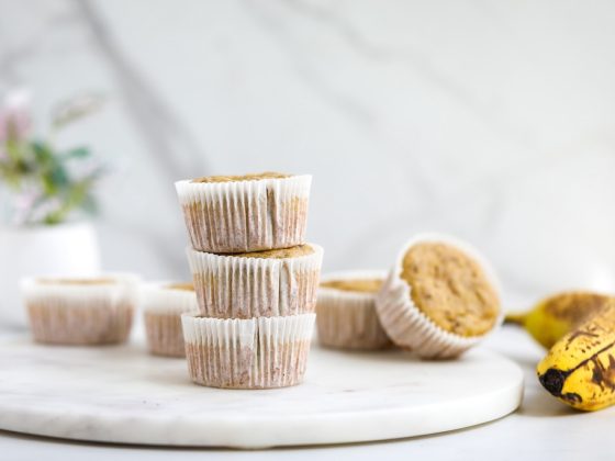 One bowl gluten-free banana muffins I pack in my preschooler's lunchbox