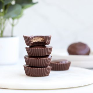 Healthier cookie dough filled peanut butter cups