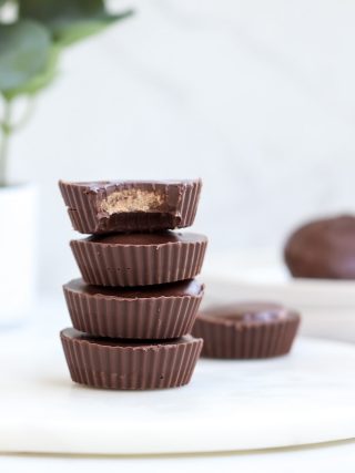 Healthier cookie dough filled peanut butter cups