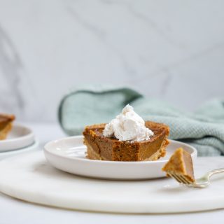 Healthier lower sugar pumpkin pie