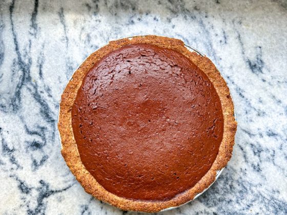 Healthier grain-free pumpkin pie