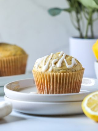 Healthier lemon poppy seed muffins