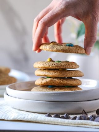 Healthier M&M Cookies