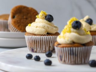 Healthier Blueberry Lemon Cupcakes