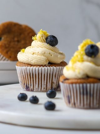 Healthier Blueberry Lemon Cupcakes