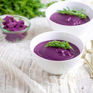 purple sweet potato carrot soup