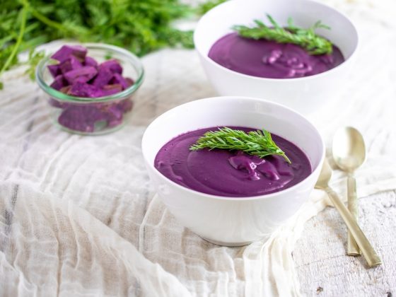 purple sweet potato carrot soup