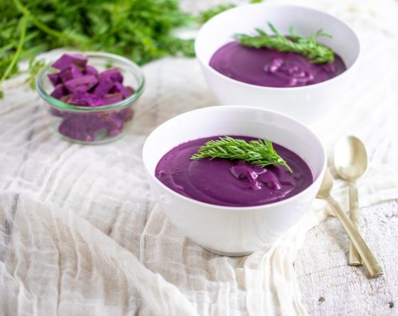 purple sweet potato carrot soup