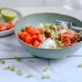 Water-Based Cooking Korean Inspired Chicken and Rice Bowl
