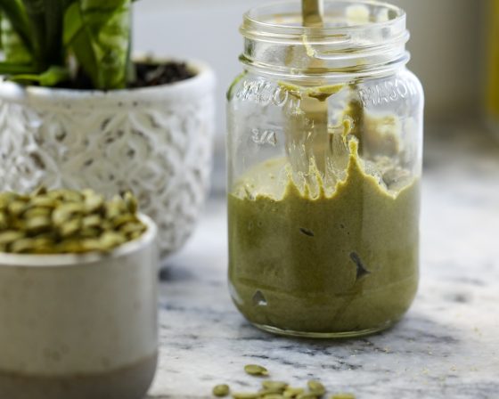 Homemade pumpkin seed butter