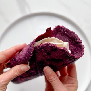 Grain-free purple sweet potato wraps