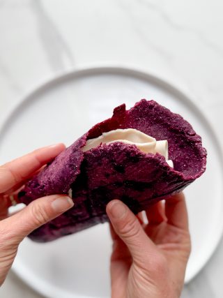 Grain-free purple sweet potato wraps