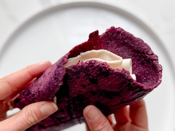 Grain-free purple sweet potato wraps