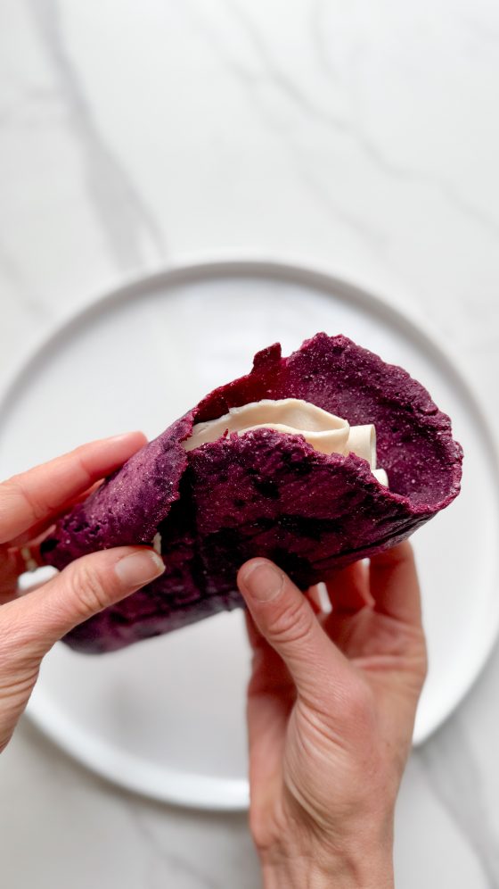 Grain-free purple sweet potato wraps