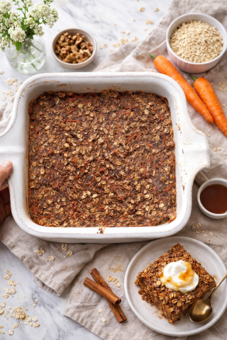 Carrot Cake Oatmeal Bake