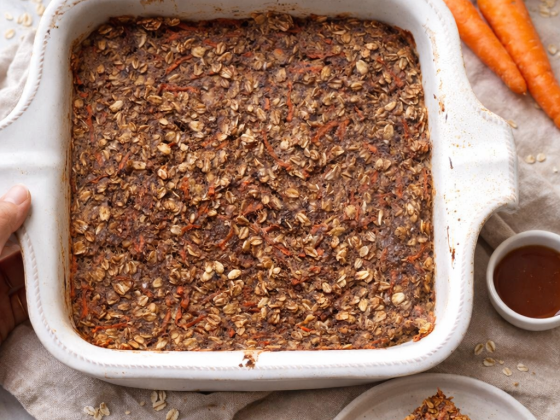 Carrot Cake Oatmeal Bake