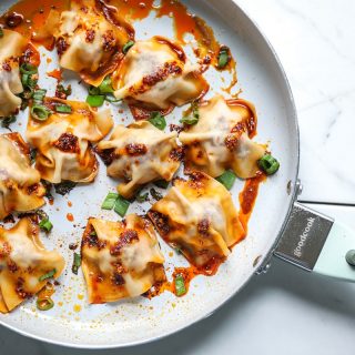 healthier chicken wontons